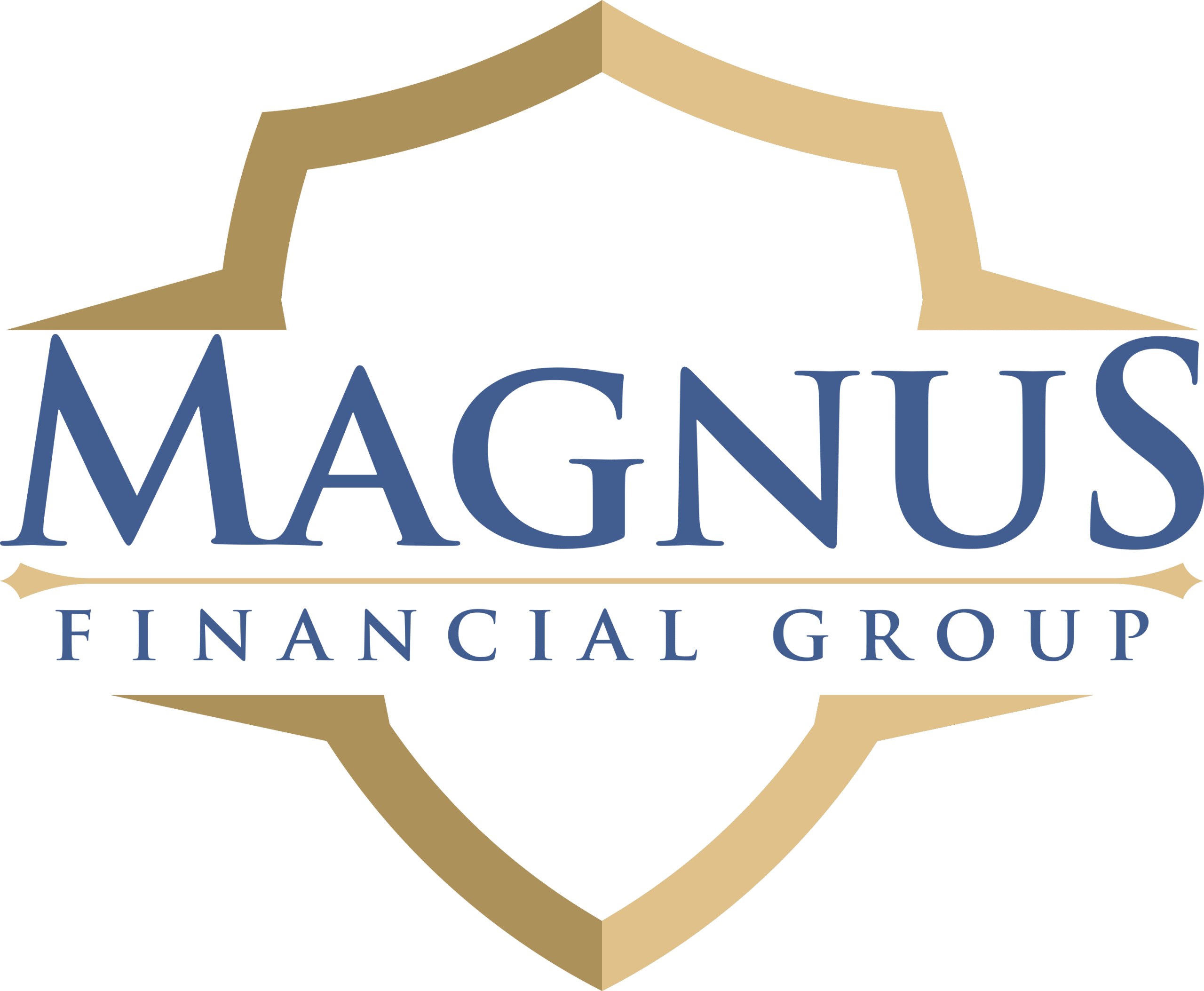 Magnus Financial Group logo with shield design.