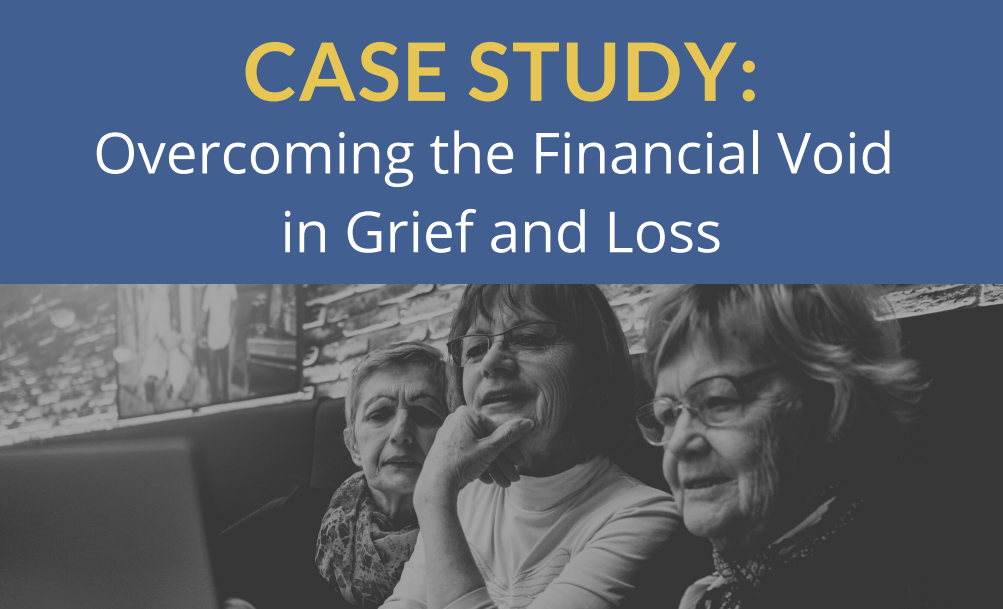 Case study on grief with seniors at laptop